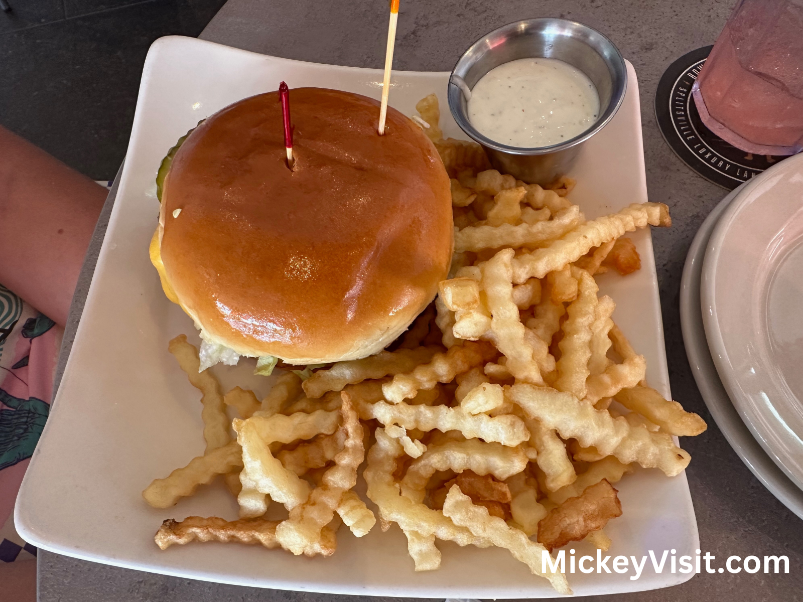 Splitsville burger and fries