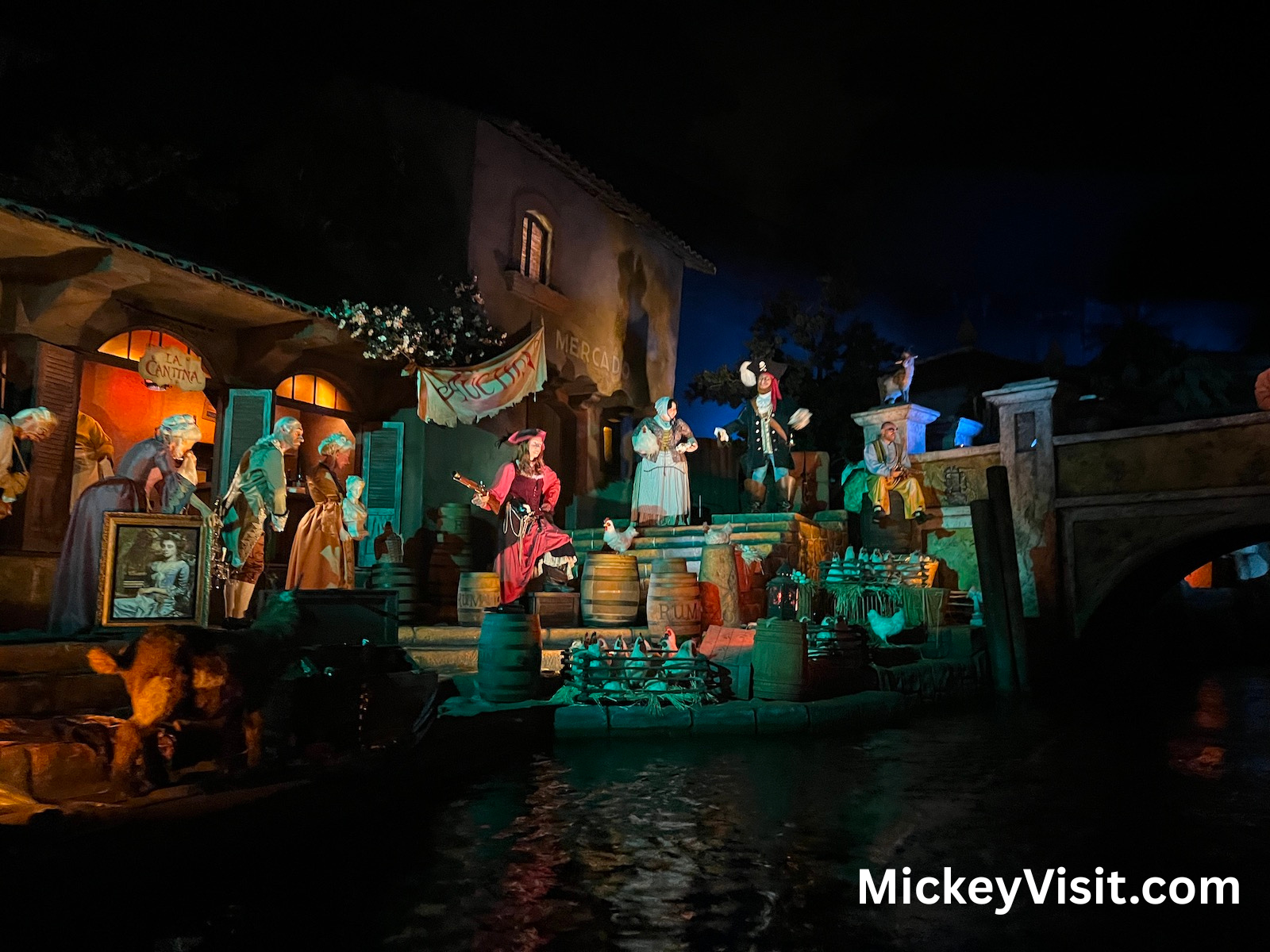 Auction scene in Pirates of the Caribbean