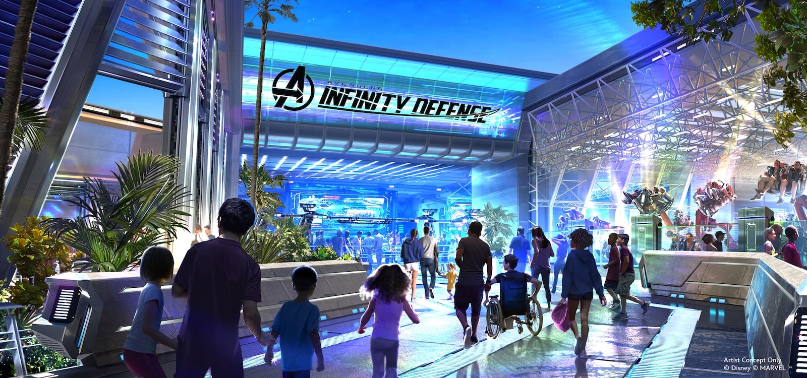 Avengers Campus concept art