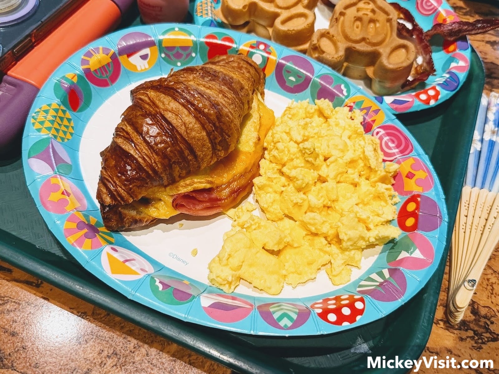 Croissant Breakfast sandwich, eggs