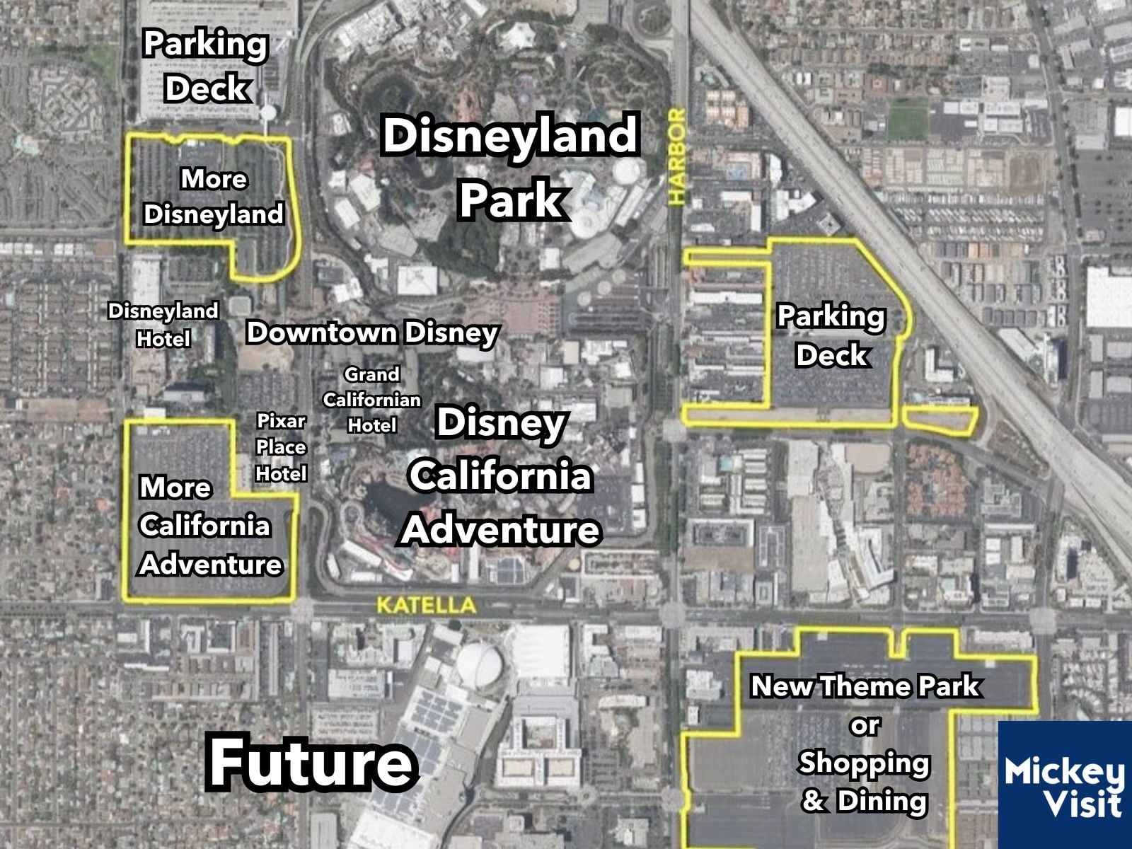Disneyland aerial map