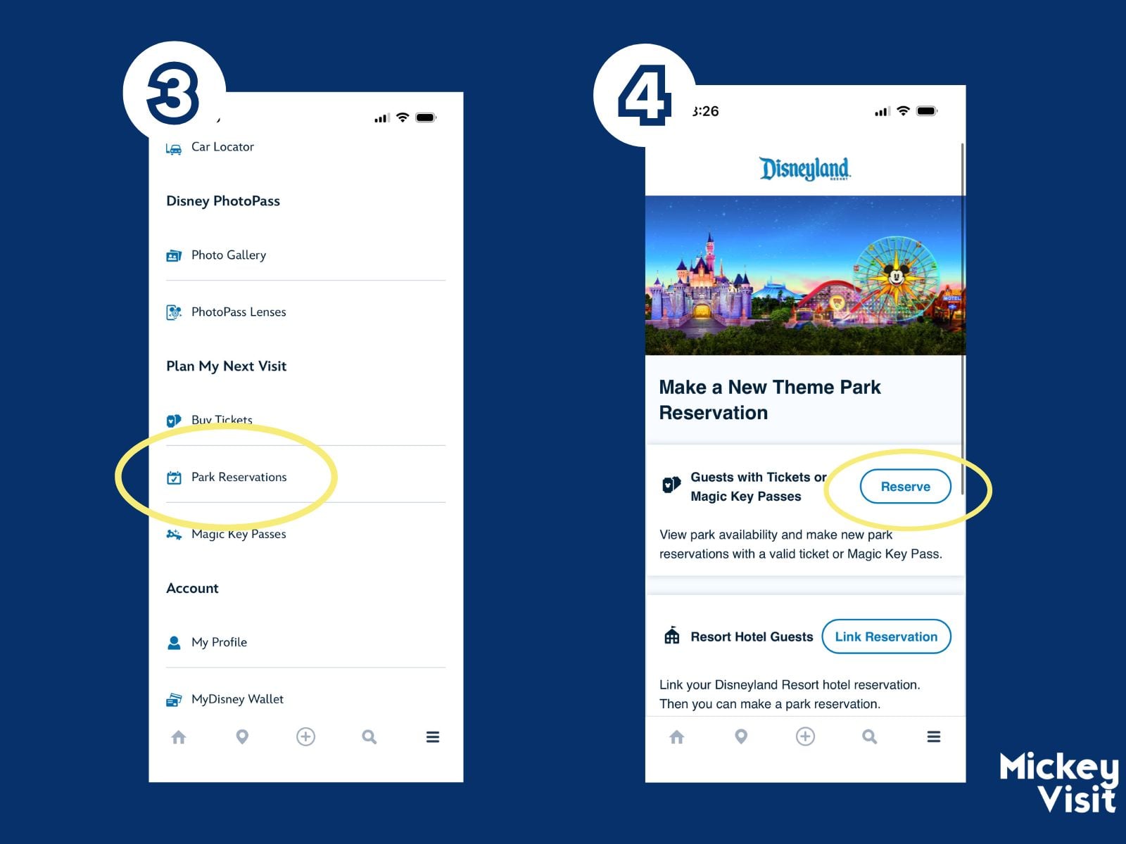 Disneyland app park reservations