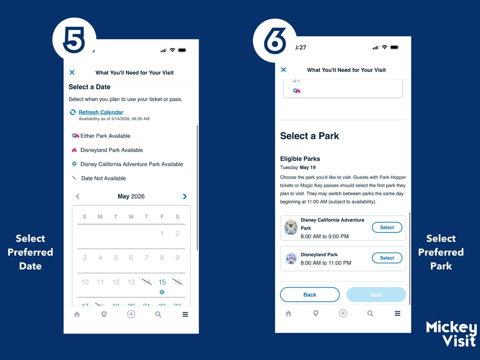 Disneyland app park reservations