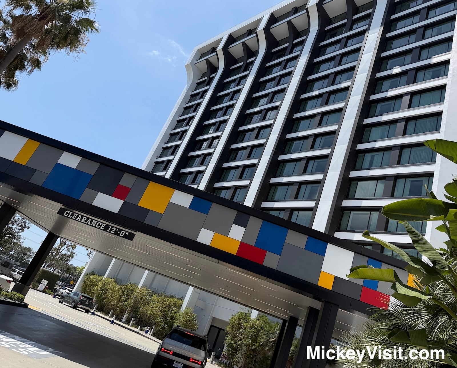 Pixar Place Hotel entrance at Disneyland Resort
