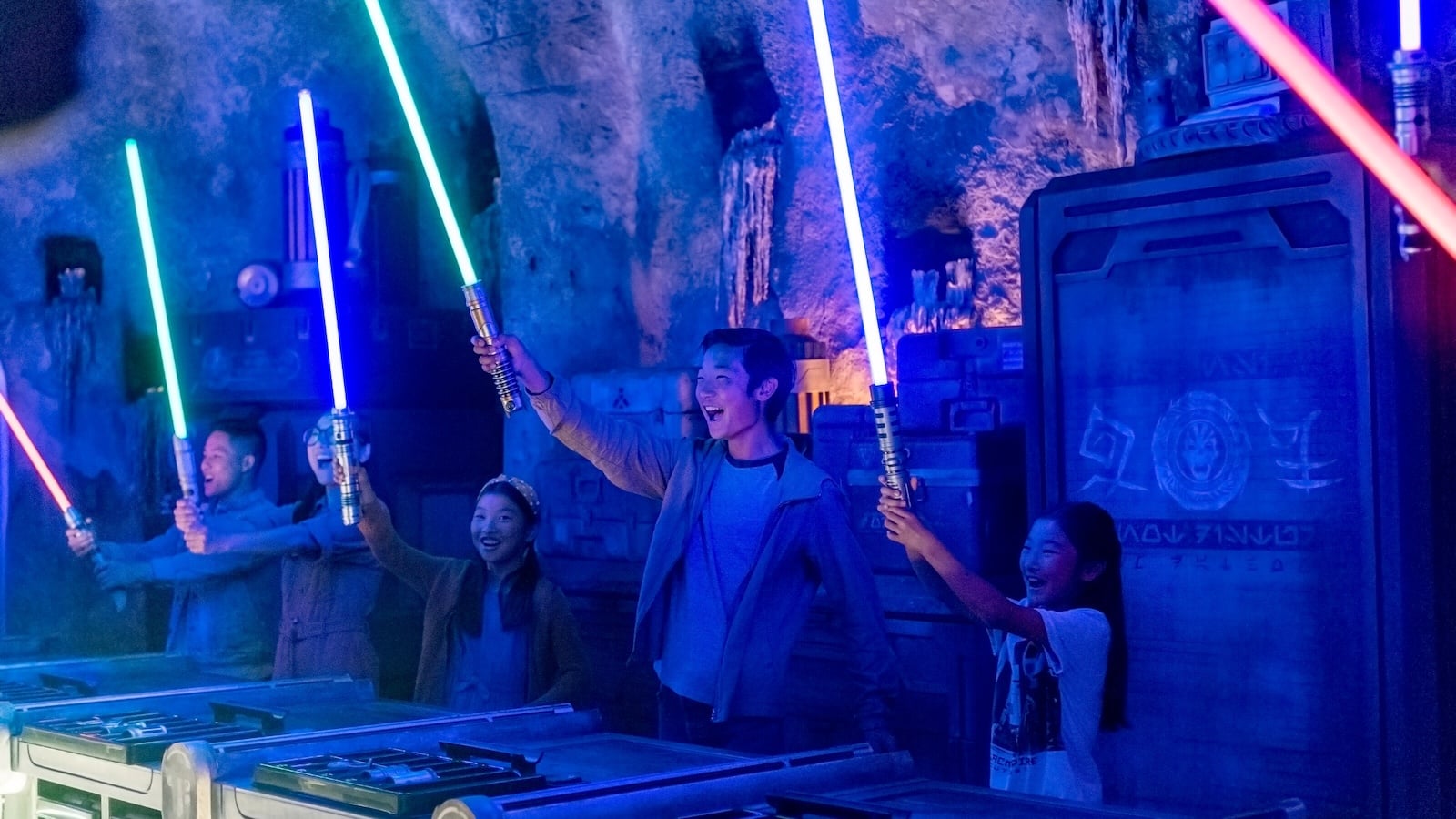 lightsabers raised