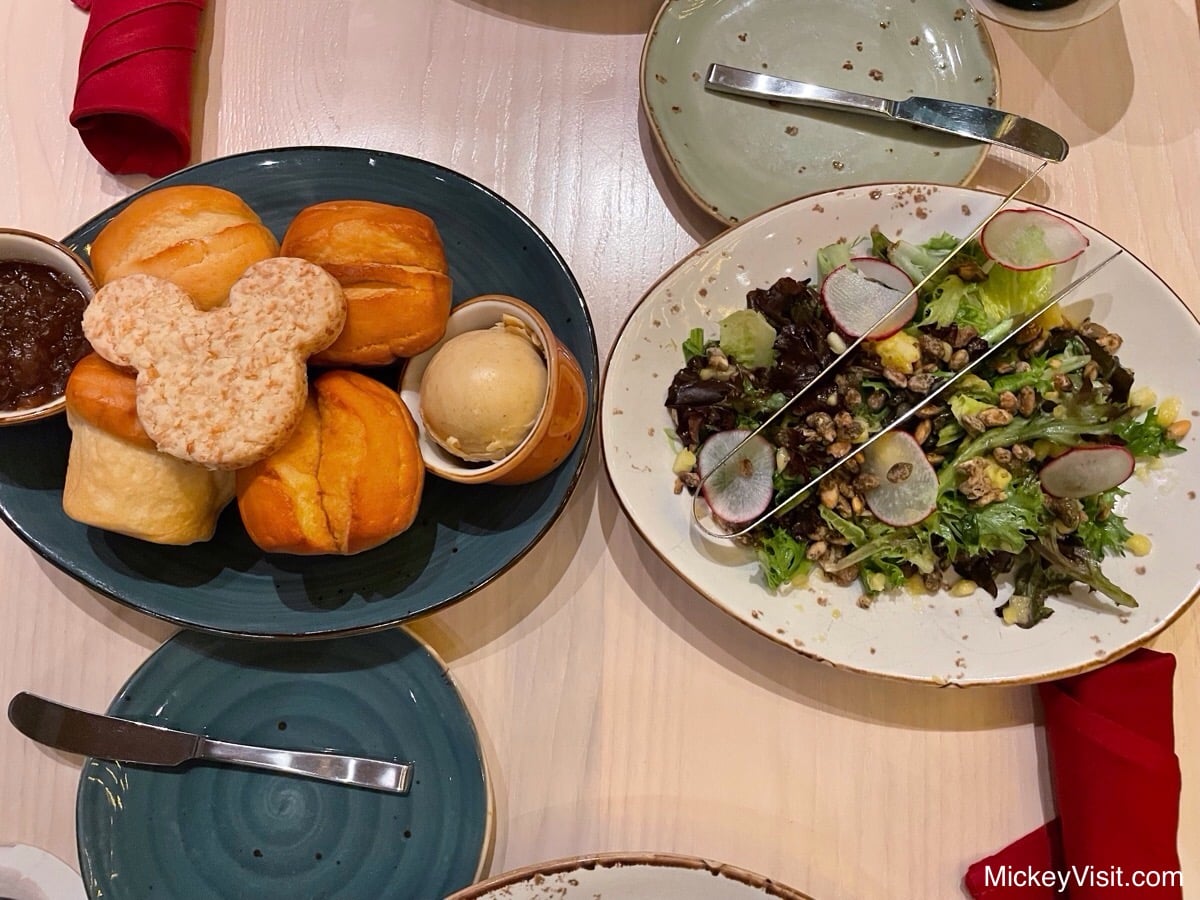 Sebastian’s Bistro bread and salad