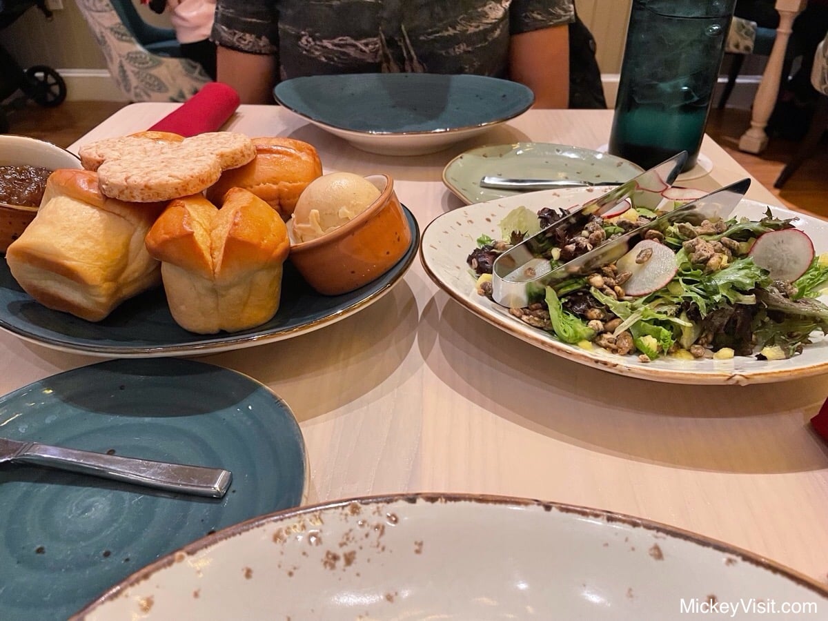Sebastian’s Bistro bread and salad