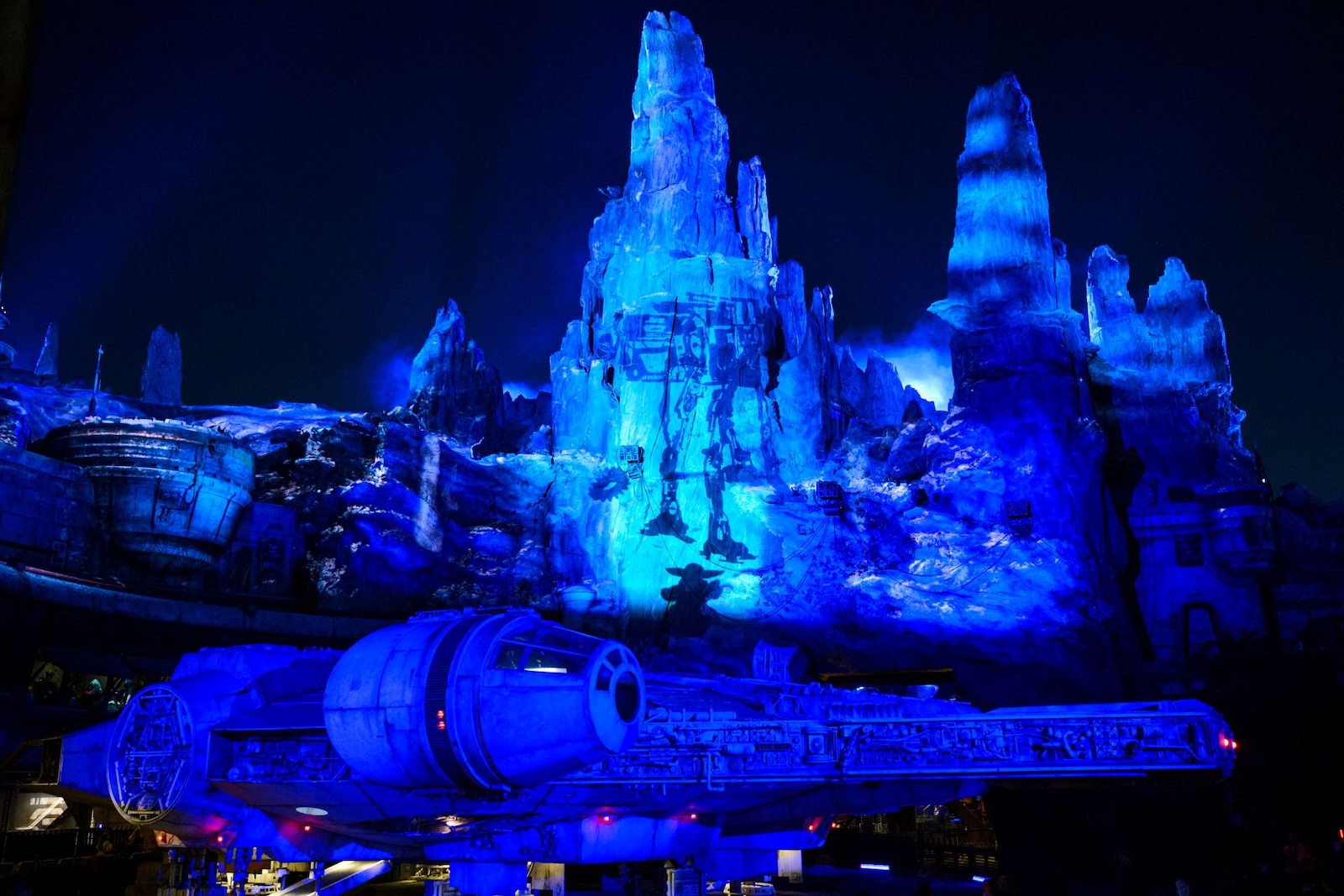 The Curious Child Segment Shadows of Memory projection show Disneyland