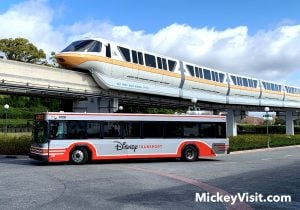 disney world monorail and bus