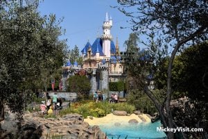 disneyland castle seen from tomorrowland