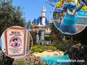 disneyland castle with pin trading image and stitch image