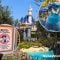 disneyland castle with pin trading image and stitch image