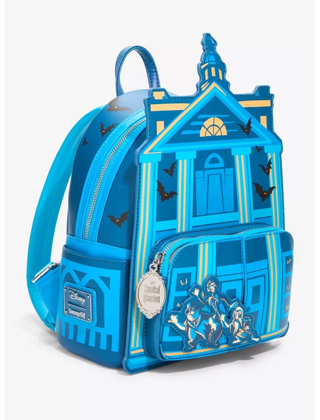 Haunted Mansion Loungefly bag with Hitchhiking Ghosts on the front