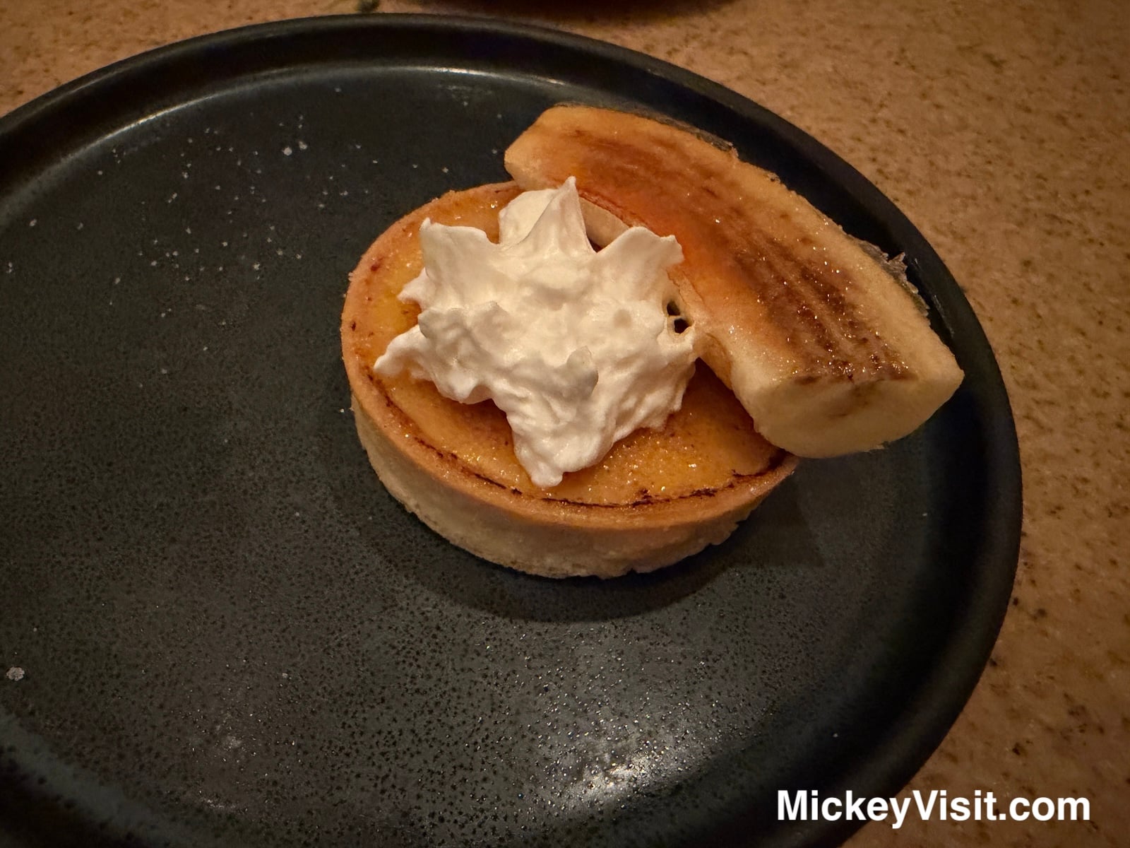 Banana Brûlée Tart at Wine Country Trattoria