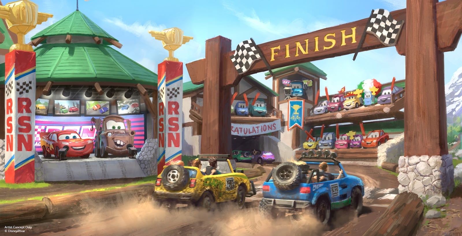 Cars ride concept art