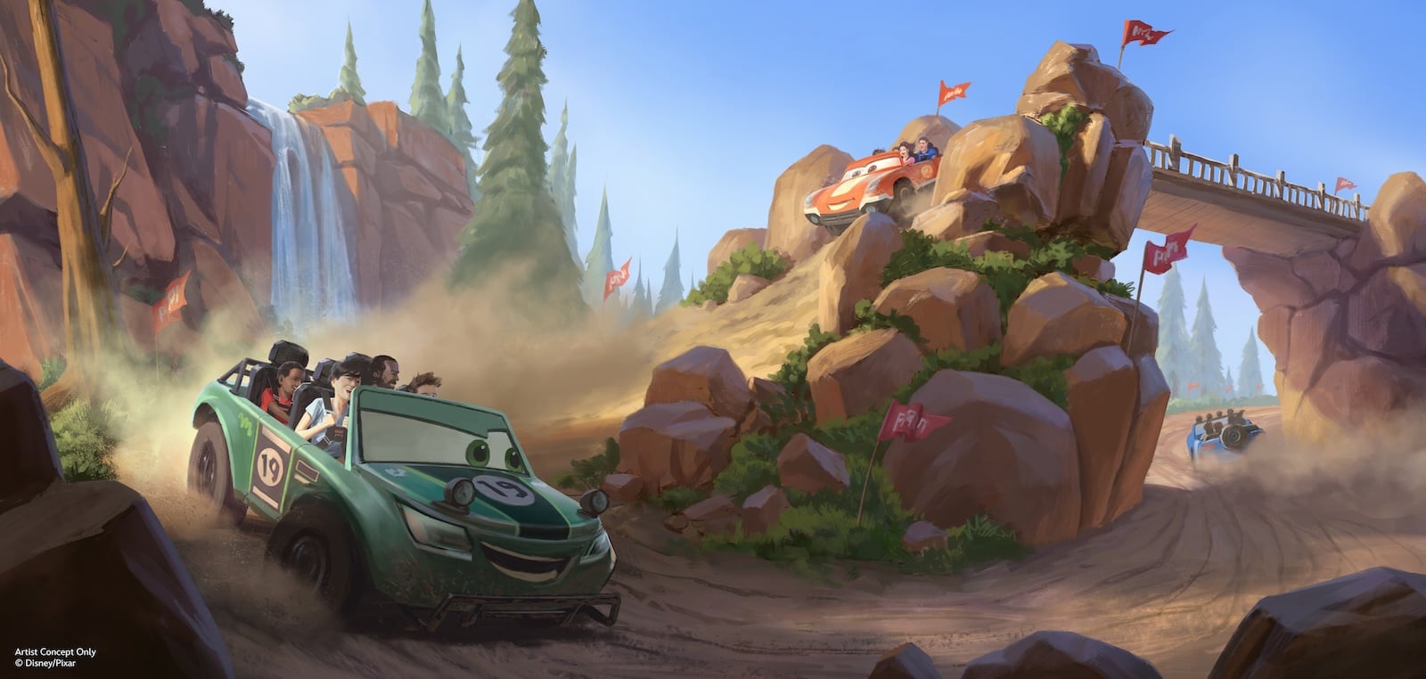 Cars ride concept art
