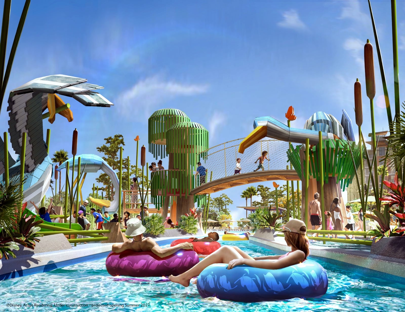 Lazy river, playground