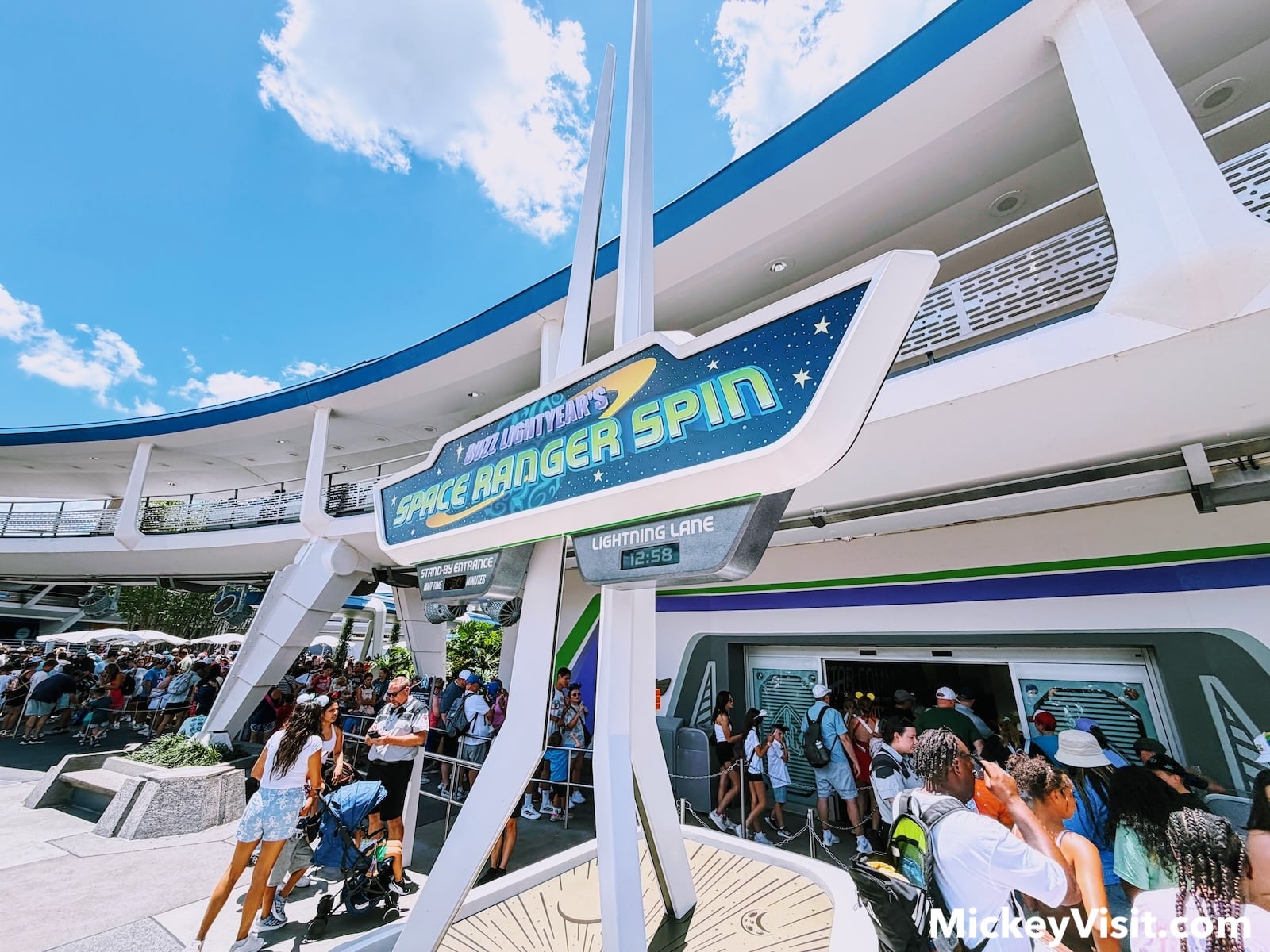Ride entrance sign