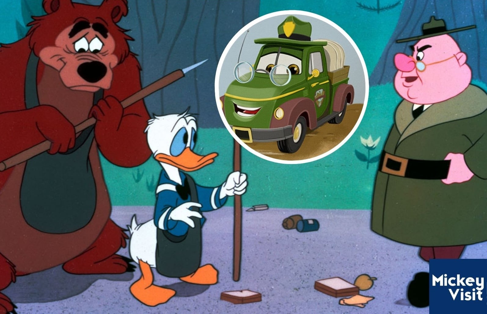 Humphrey the Bear, Donald Duck, Ranger Woodlore