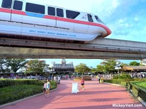 Monorail by Magic Kingdom entrance