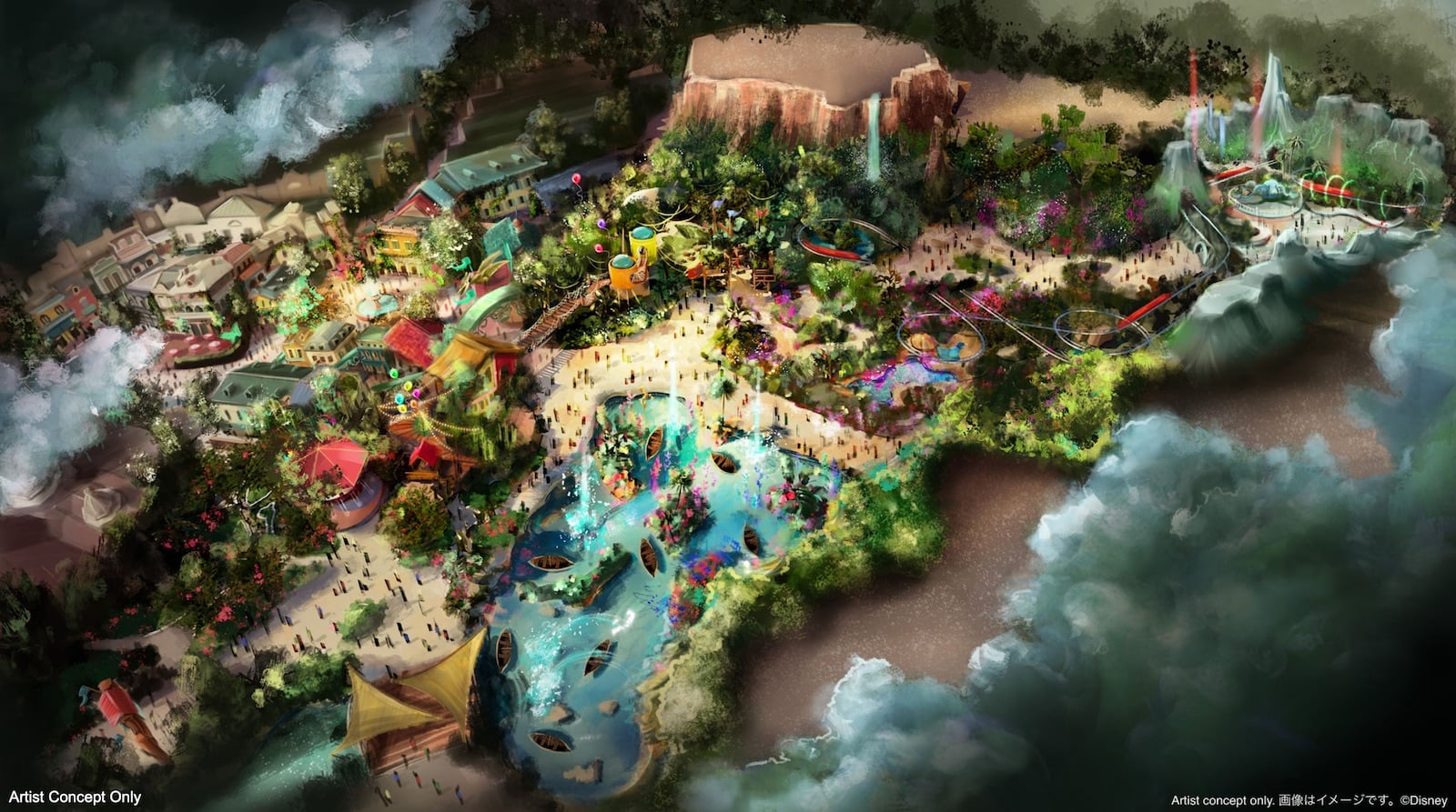 Adventureland rides artwork