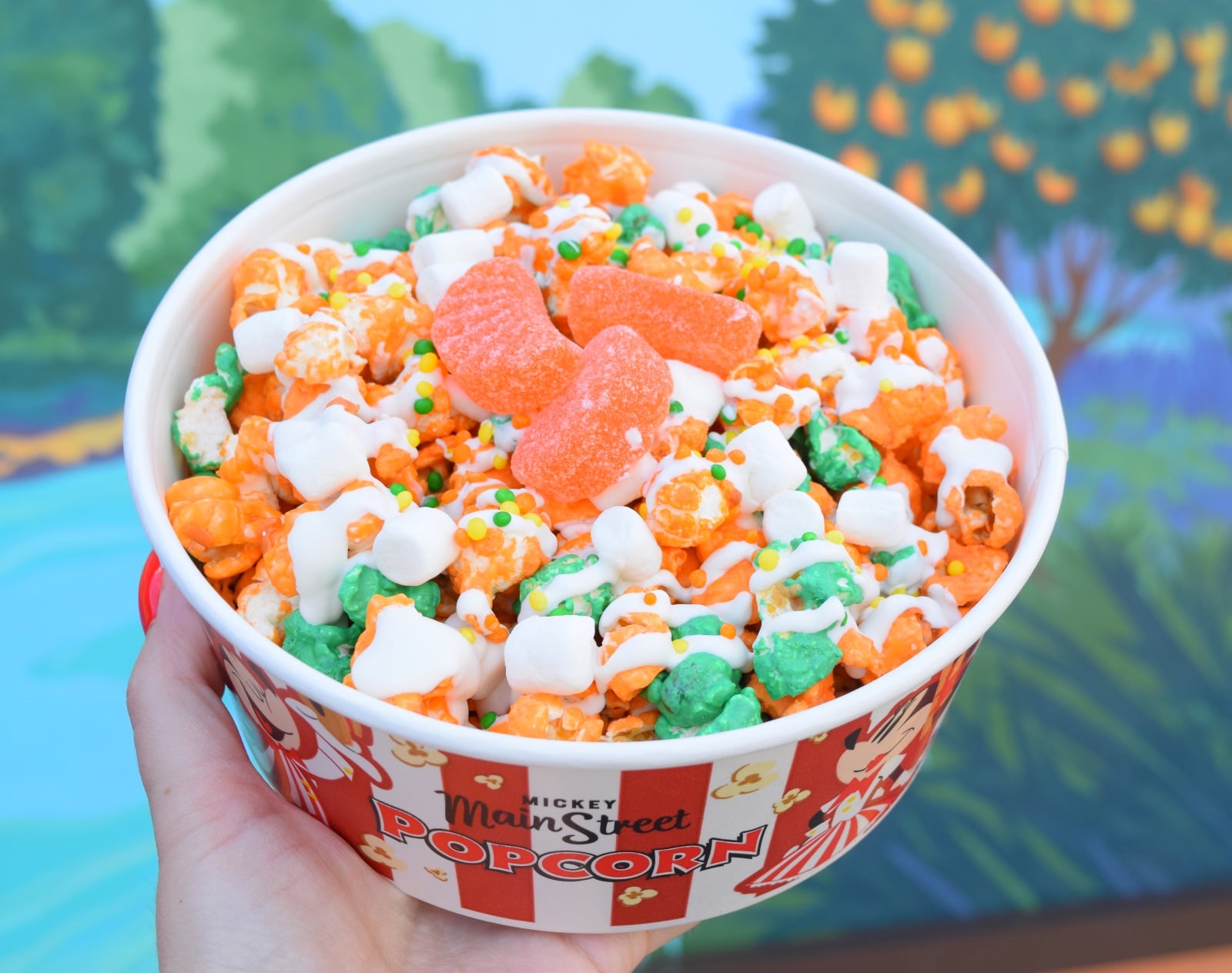 Orange citrus popcorn