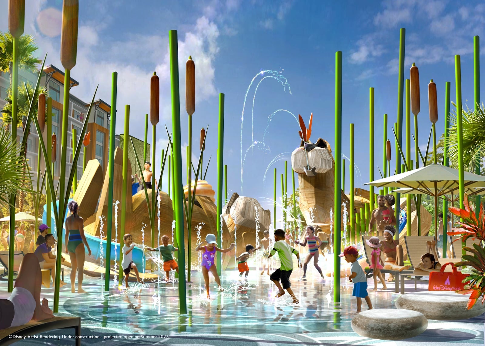 Splash pad, kiddie pool