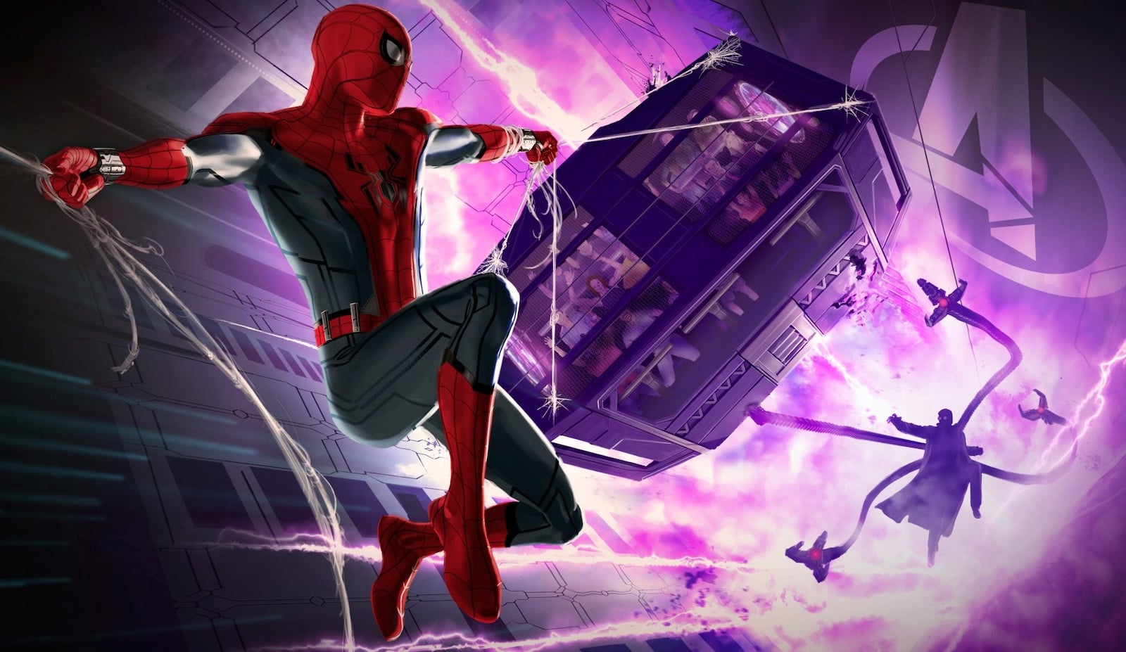Spider-Man drop tower ride