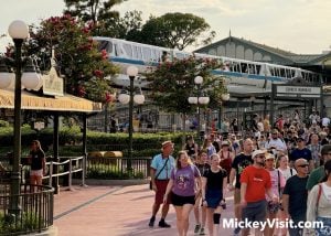 monorail at magic kingdom entrance