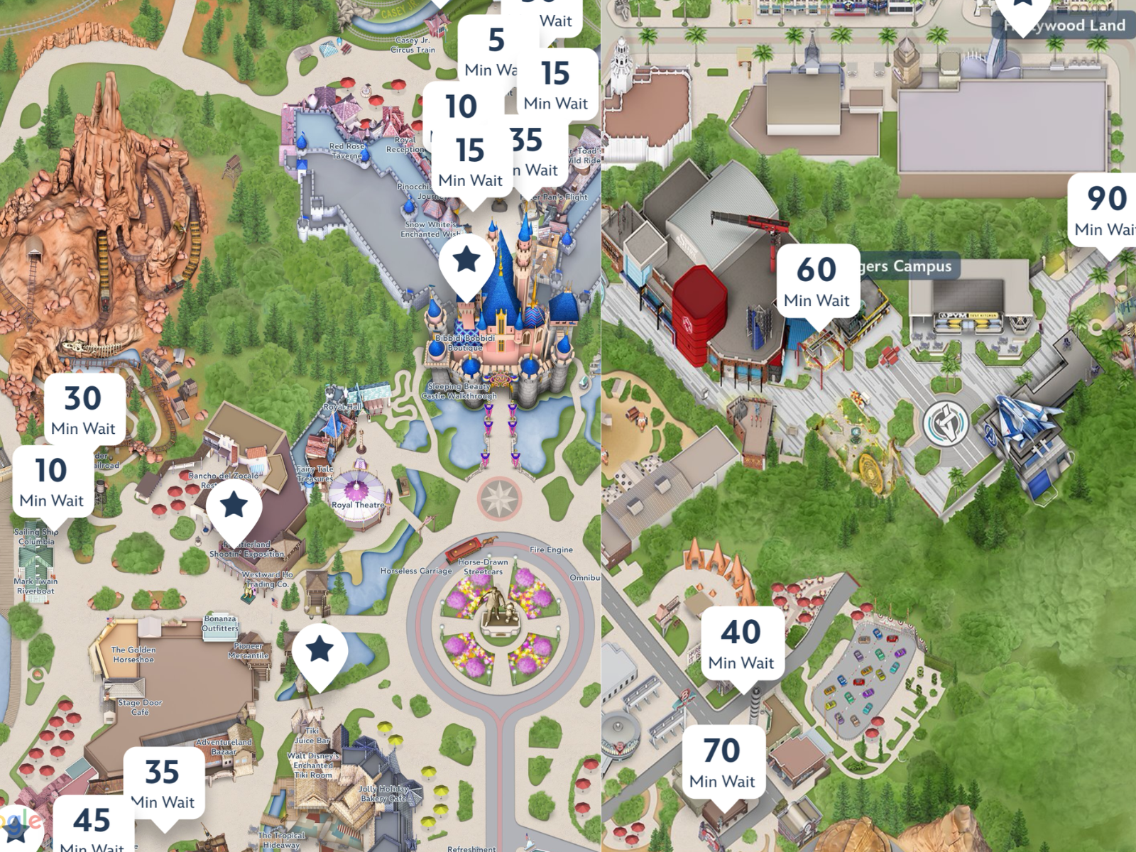 Disney park map
