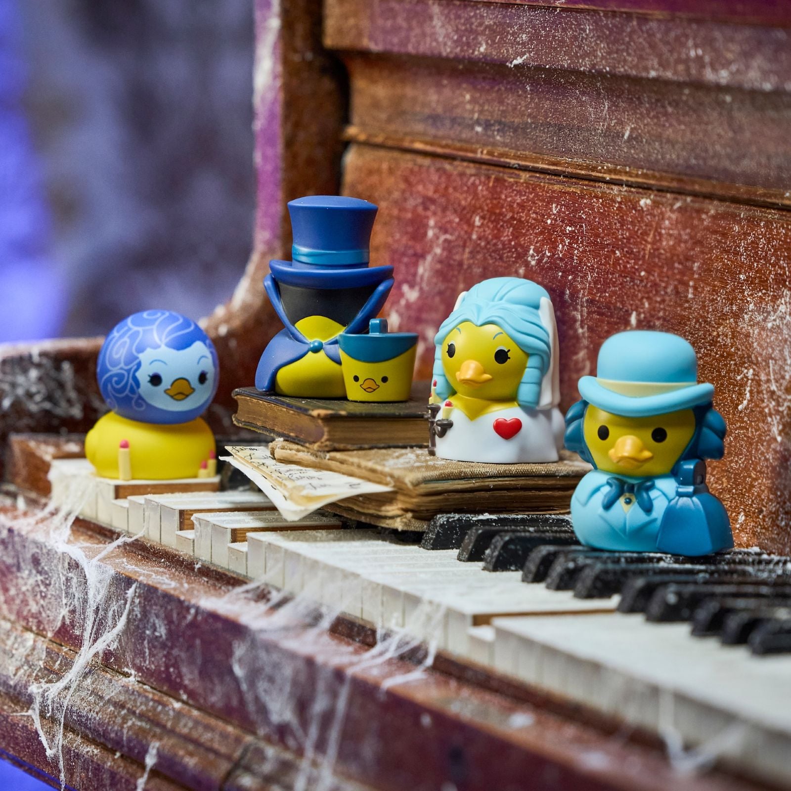 Four piece Haunted Mansion rubber duck set