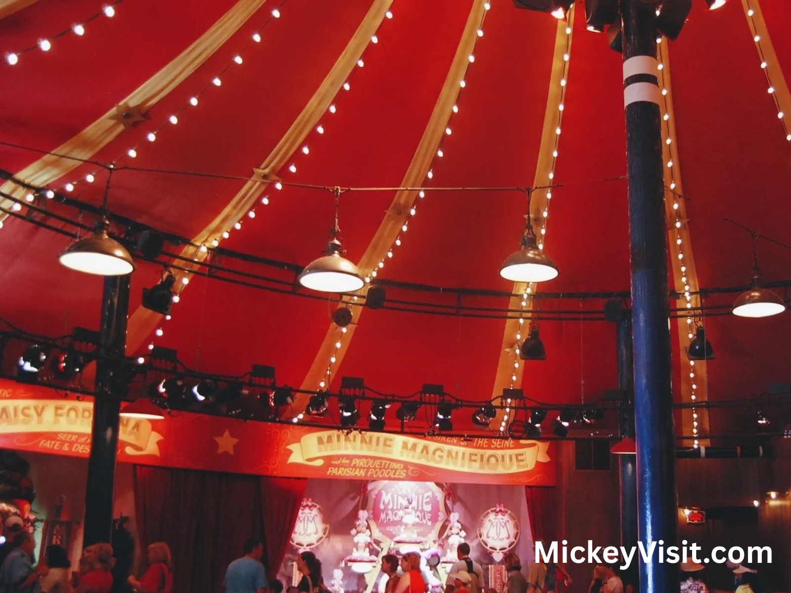 Inside of Pete's Silly Sideshow tent