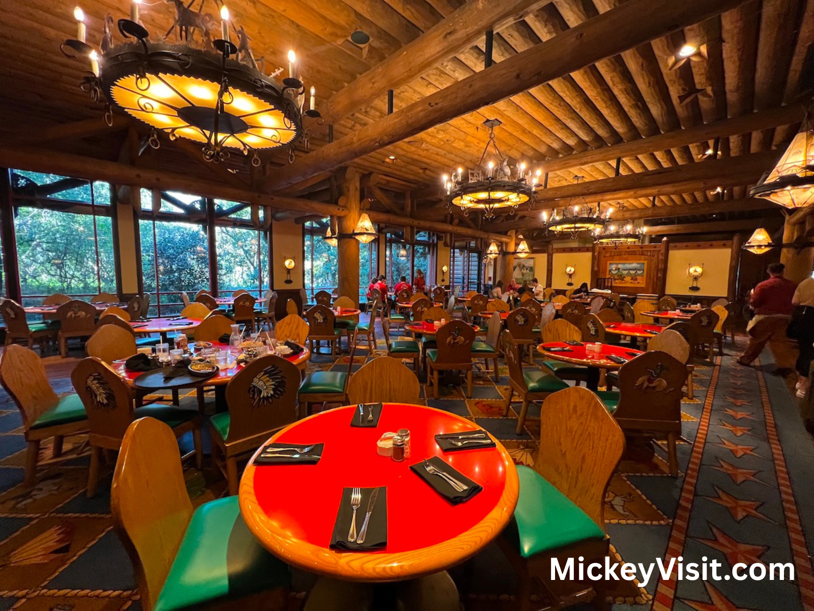 Tables and chairs at Whispering Canyon Cafe