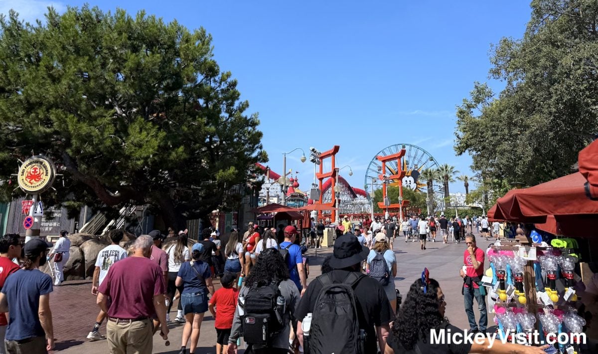 Disney California Adventure walkway crowds