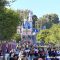 Disneyland crowds in front of castle