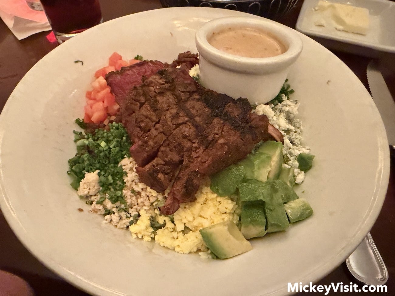 Hollywood Brown Derby filet mignon, Cobb Salad