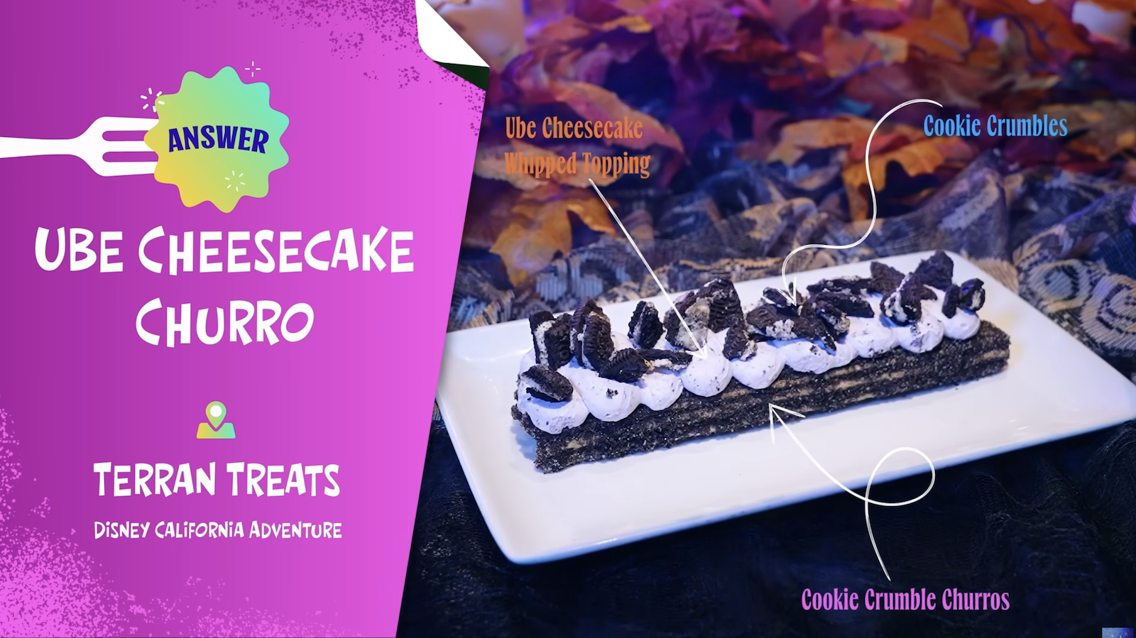 Ube Cheesecake Churro at Terran Treats