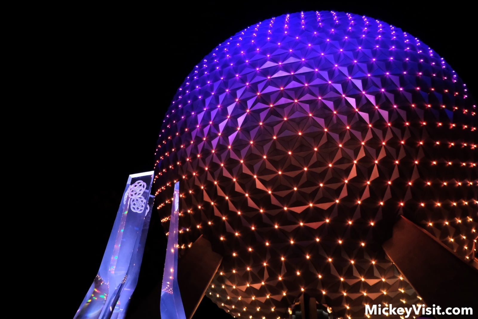 Spaceship Earth at night