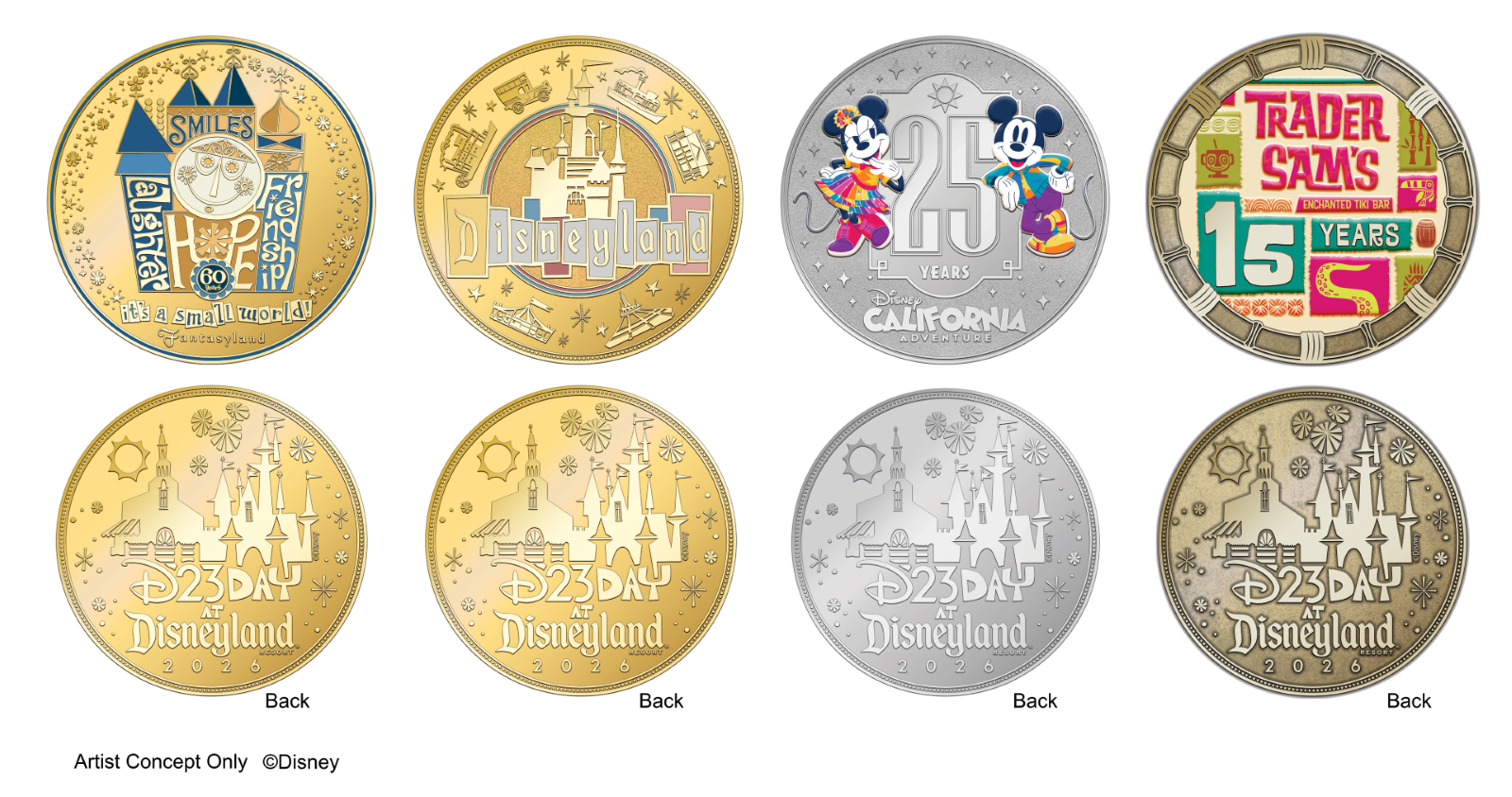 Concept art for D23 Day Medallions