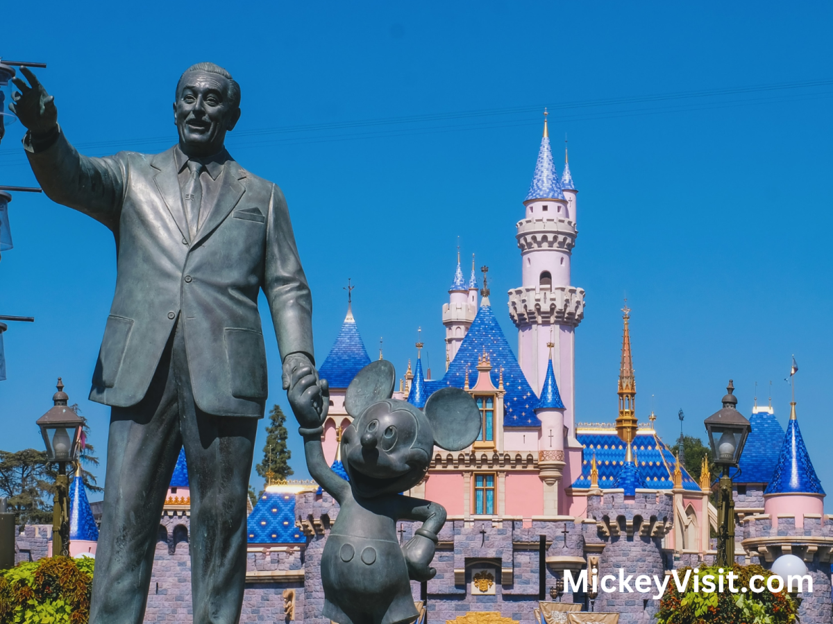 Partners Statue in front of Sleeping Beauty castle
