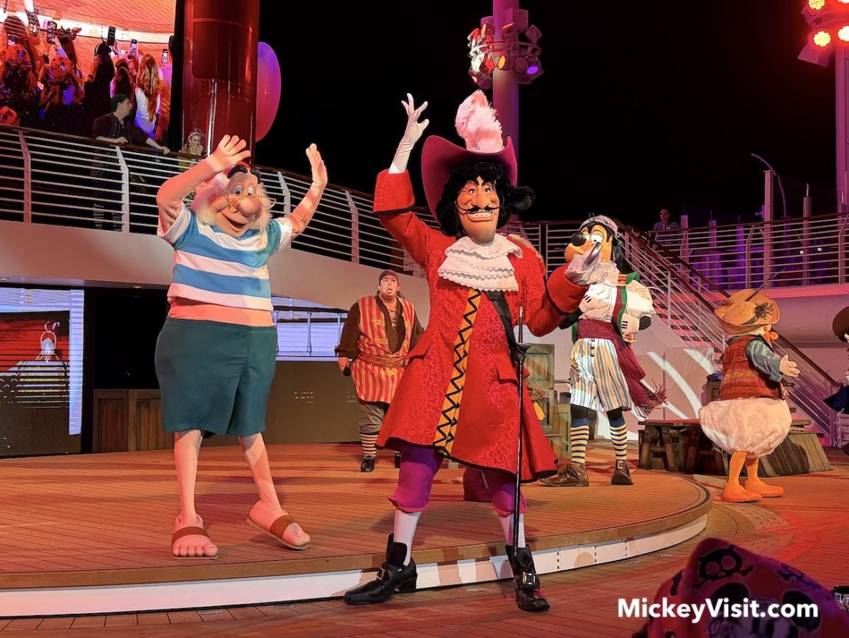 disney cruise line captain hook on deck