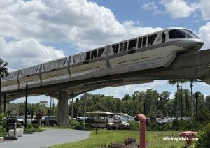 monorail passing through grand floridian