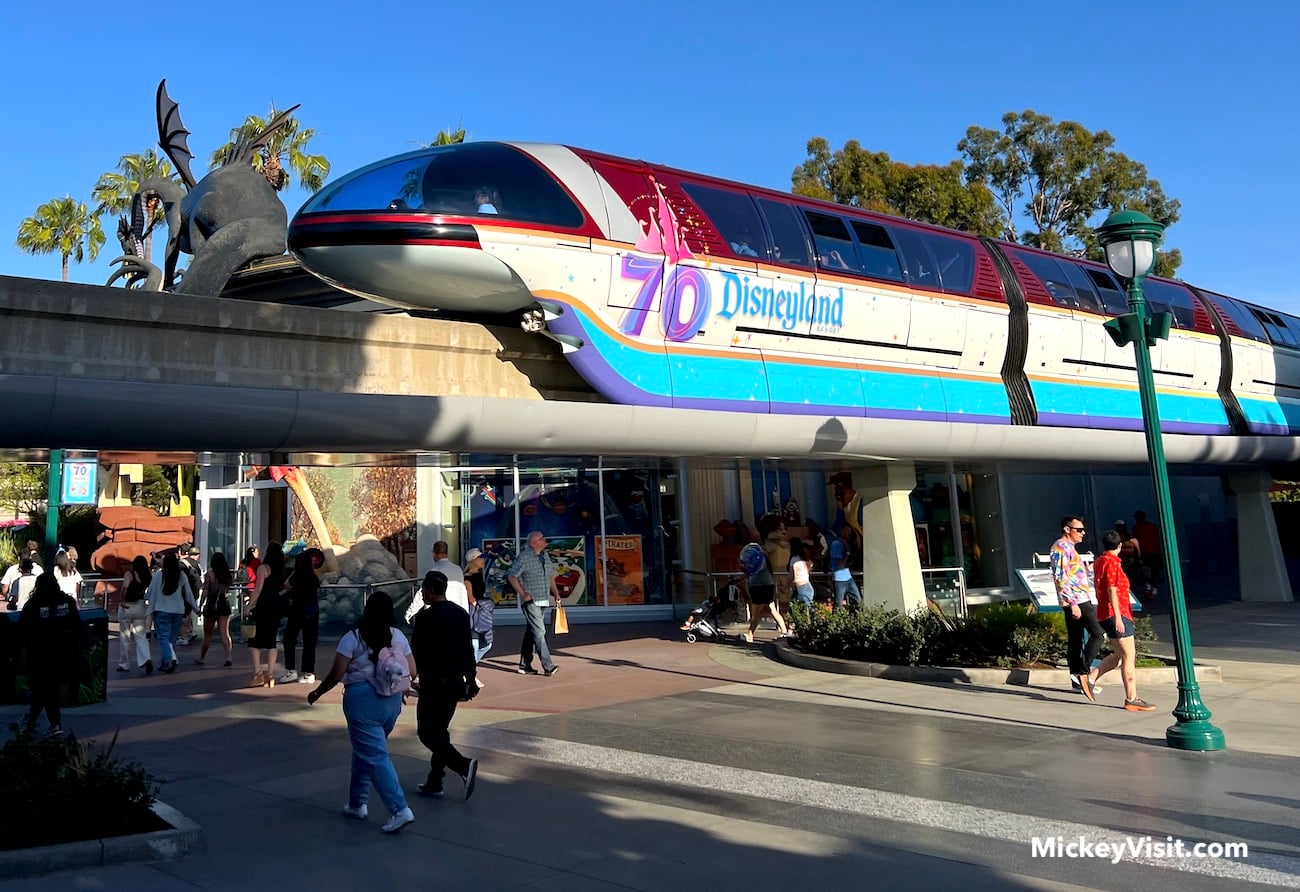 monorail view from downtown disney