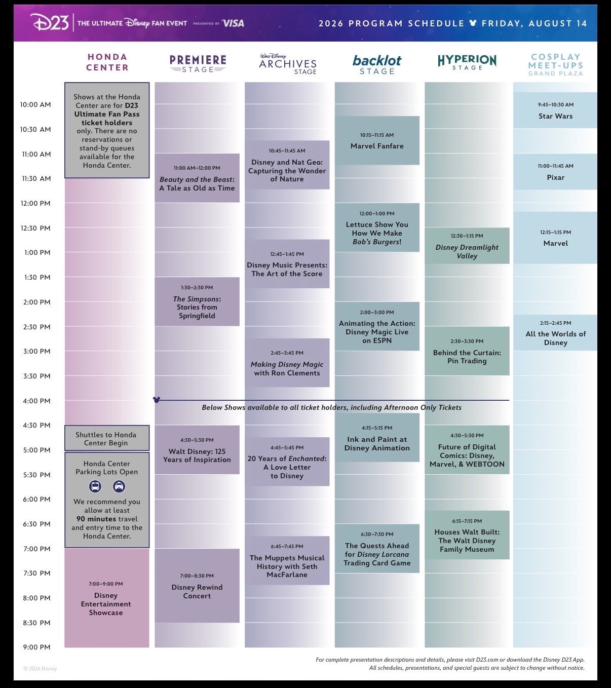 friday d23 expo schedule