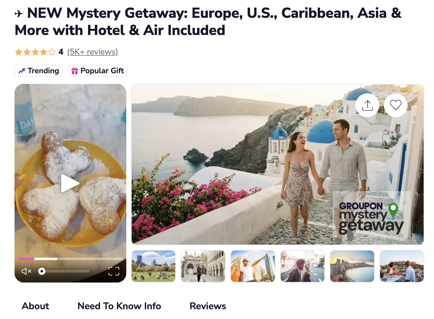Screenshot of Groupon Website