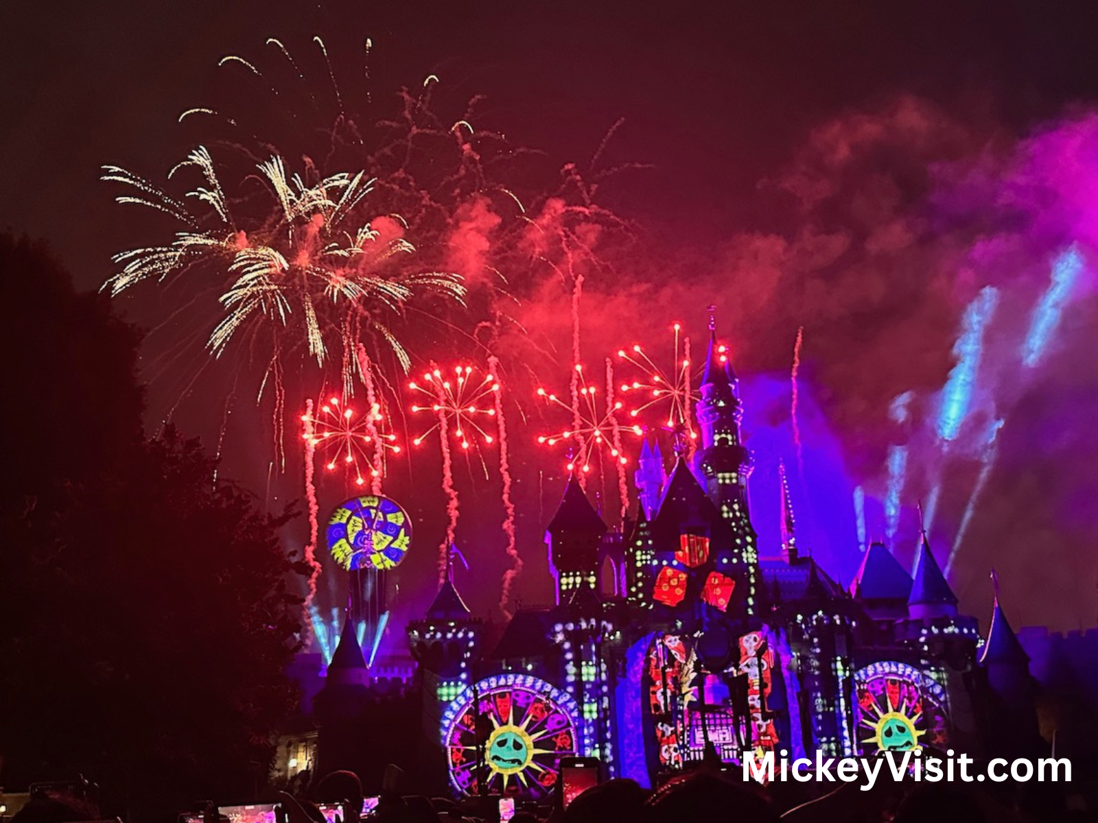 Reserved viewing area for Halloween Screams fireworks show