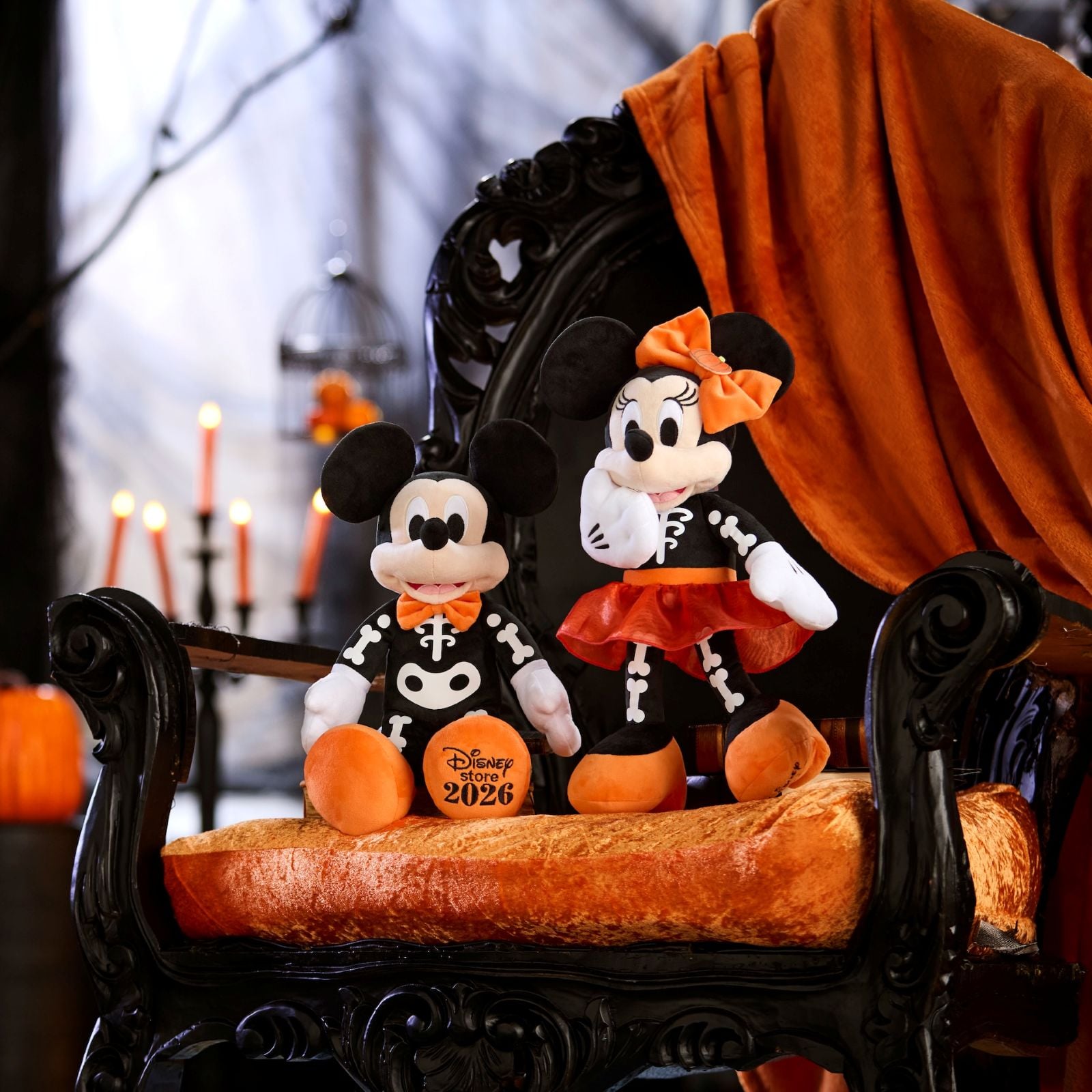 Mickey and Minnie Mouse Halloween plushes