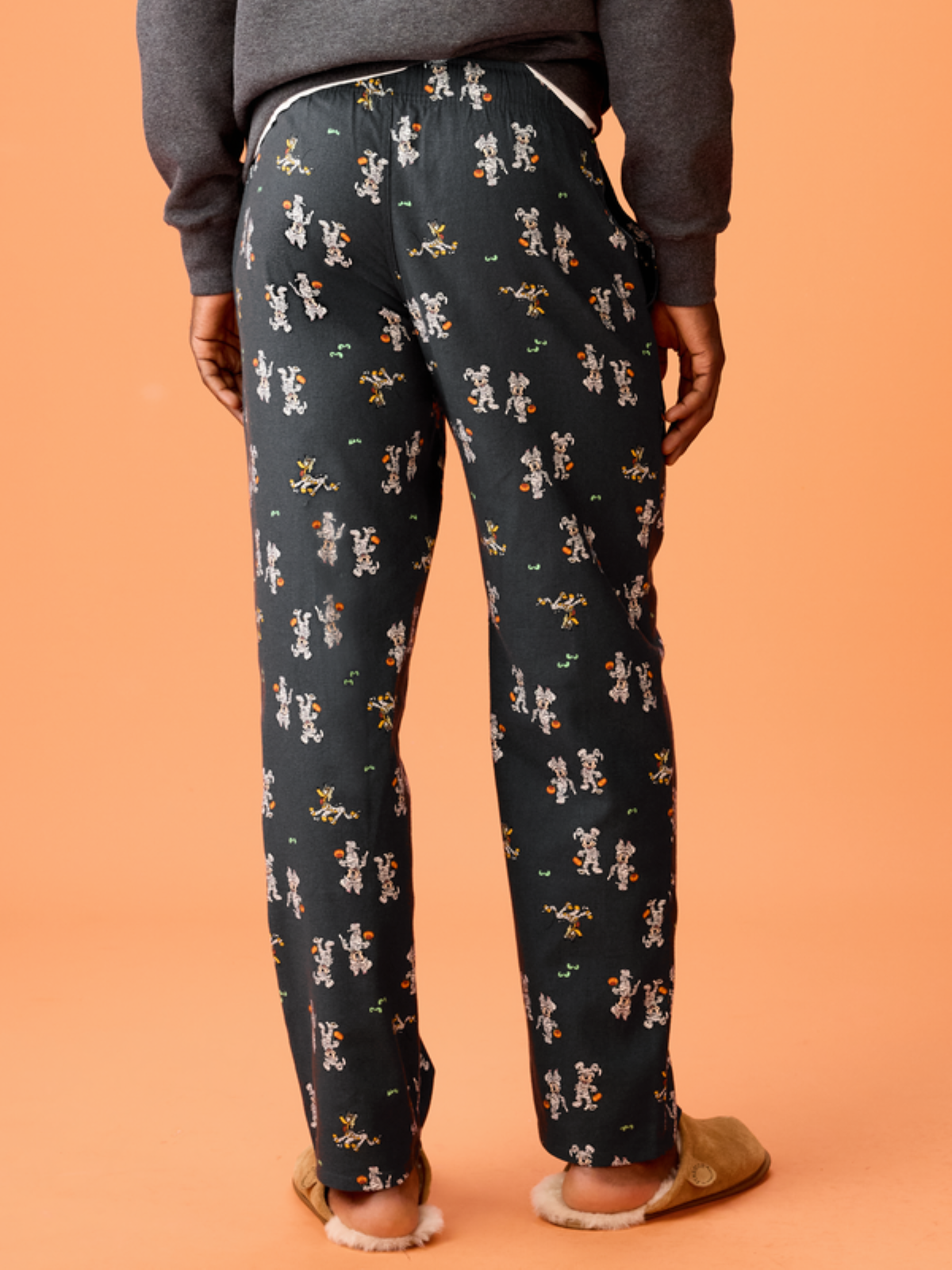 Black pajama pants with mummy Mickey and Minnie