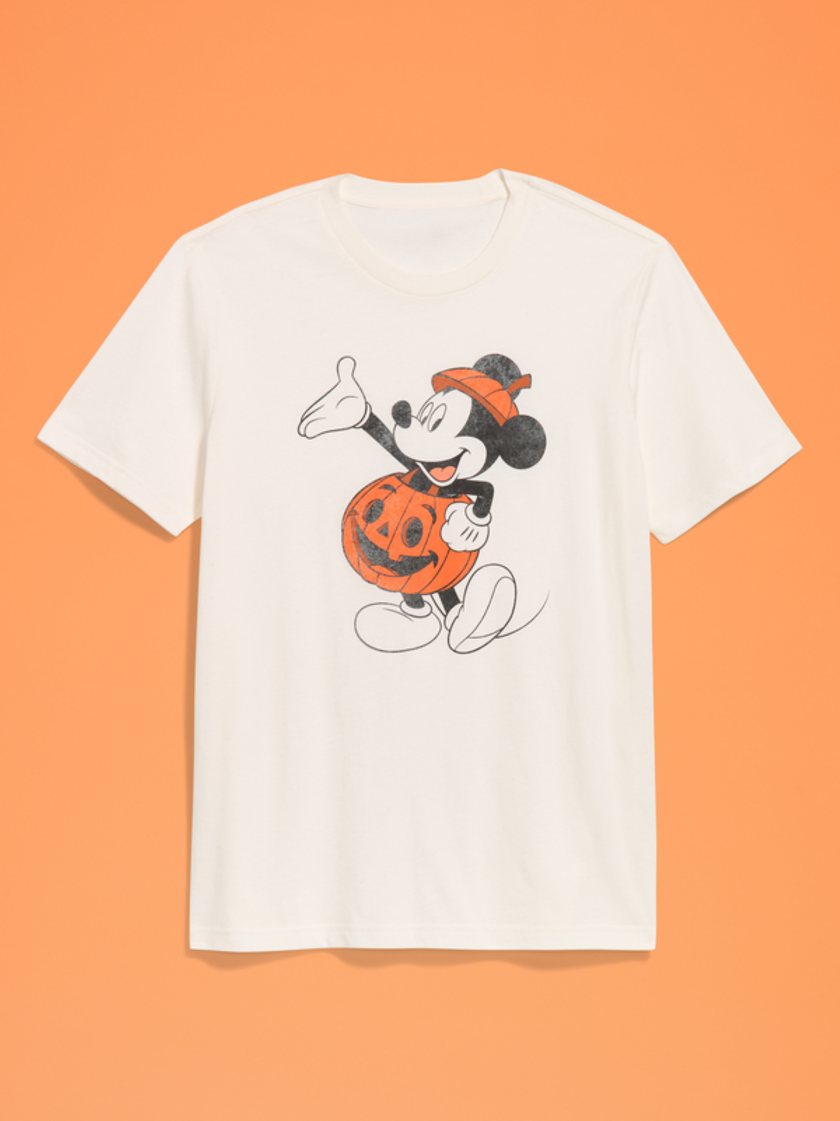 White T-shirt with pumpkin Mickey