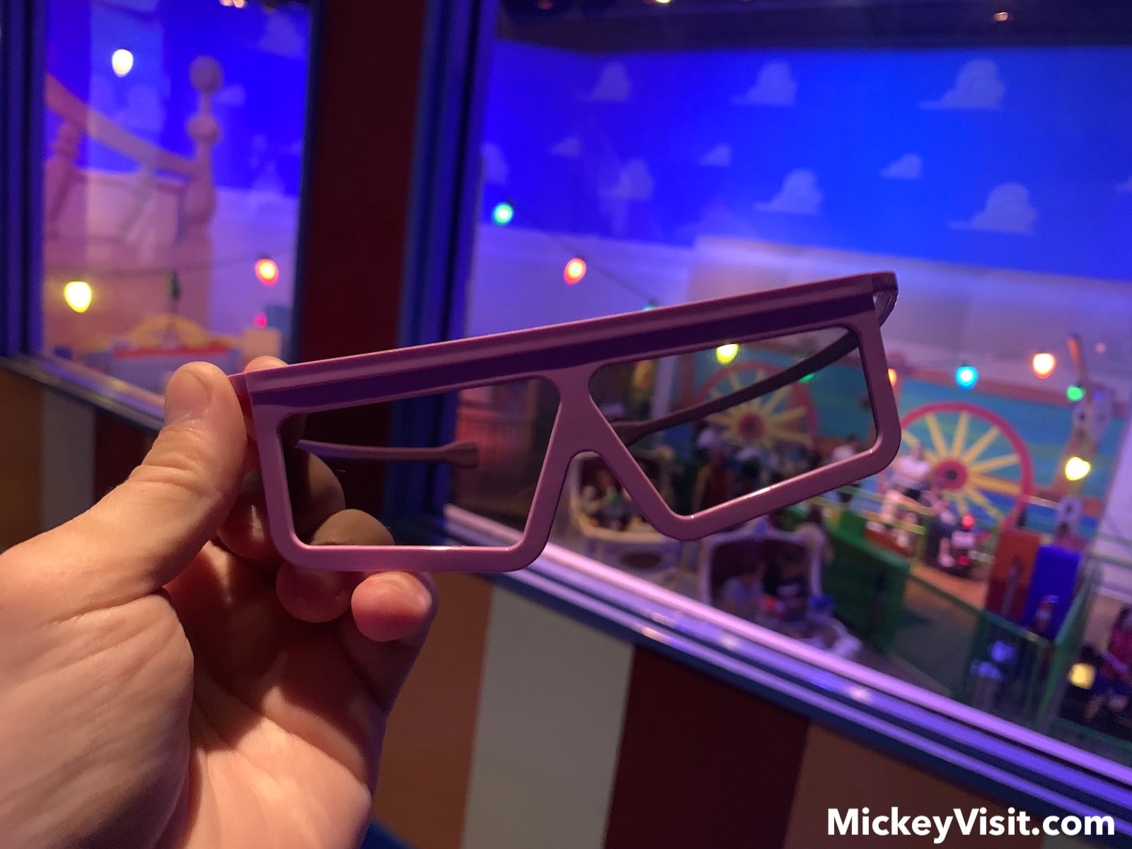 Pink 3D glasses